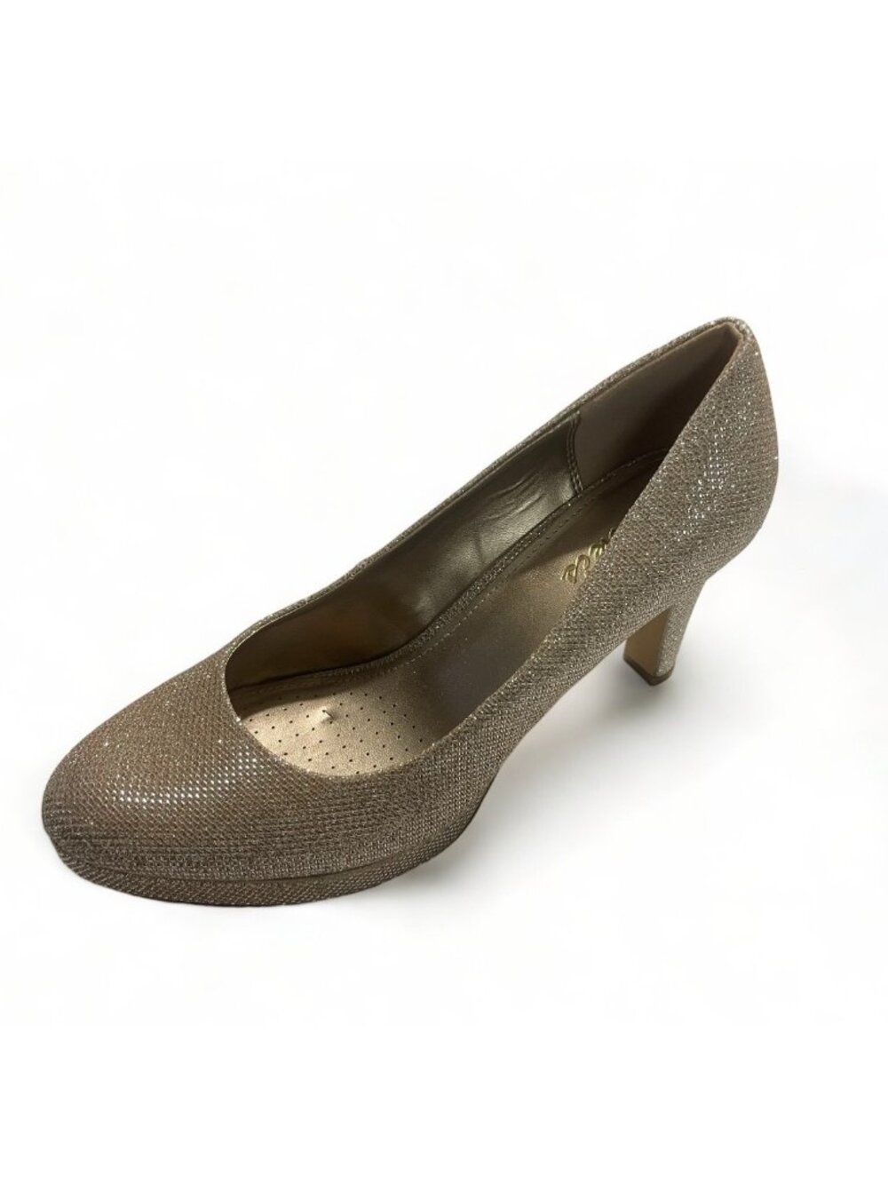 Aukis Women's Sparkly Gold High Heels - Size 9.5 - Picture 6 of 14